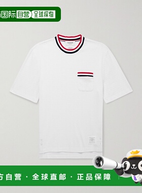 1h可退 香港直邮Thom Browne 汤姆 布朗 男士 网眼棉质T恤 MJS259