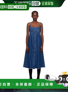 1h可退 香港直邮潮奢 A.P.C. 女士 蓝色 Malibu 连衣裙 COGWDF350