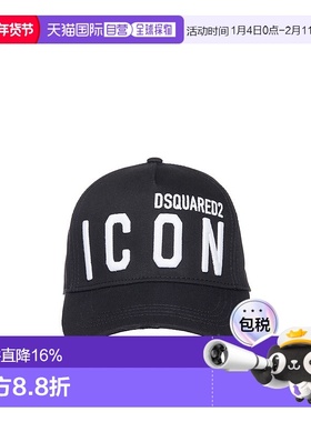 1h可退 香港直邮Dsquared2 二次方 男士 黑色 Be ICON 棒球帽 BCM
