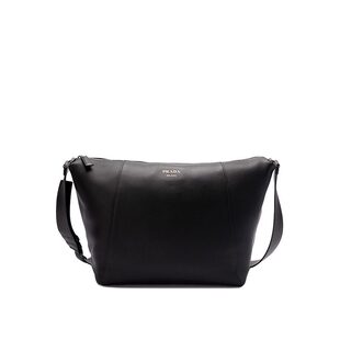 PRADA 男士斜挎包 2VH1772CYSVOOOF0002 CO 黑色 拉链徽标单肩包