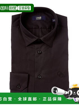 自营 Cavalli Class 修身正装衬衫 - 黑色 美国奥莱直发