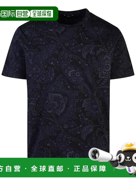 1h可退 香港直邮ETRO 男士T恤 MRMA0002AJ253X0883 AW2024 黑色 T