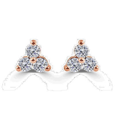 sabrina14k 金 & 钻石耳钉 - 玫瑰色 【美国奥莱】直发珠宝配饰