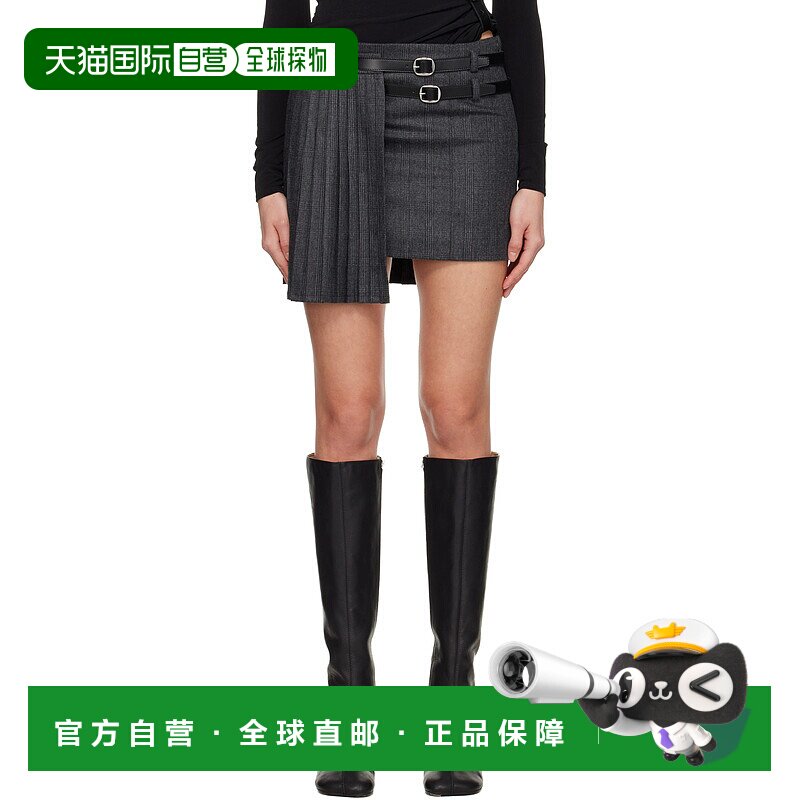 香港直邮潮奢 Coperni 女士 灰色 Pleated Uniform 短裙 COPJ103F