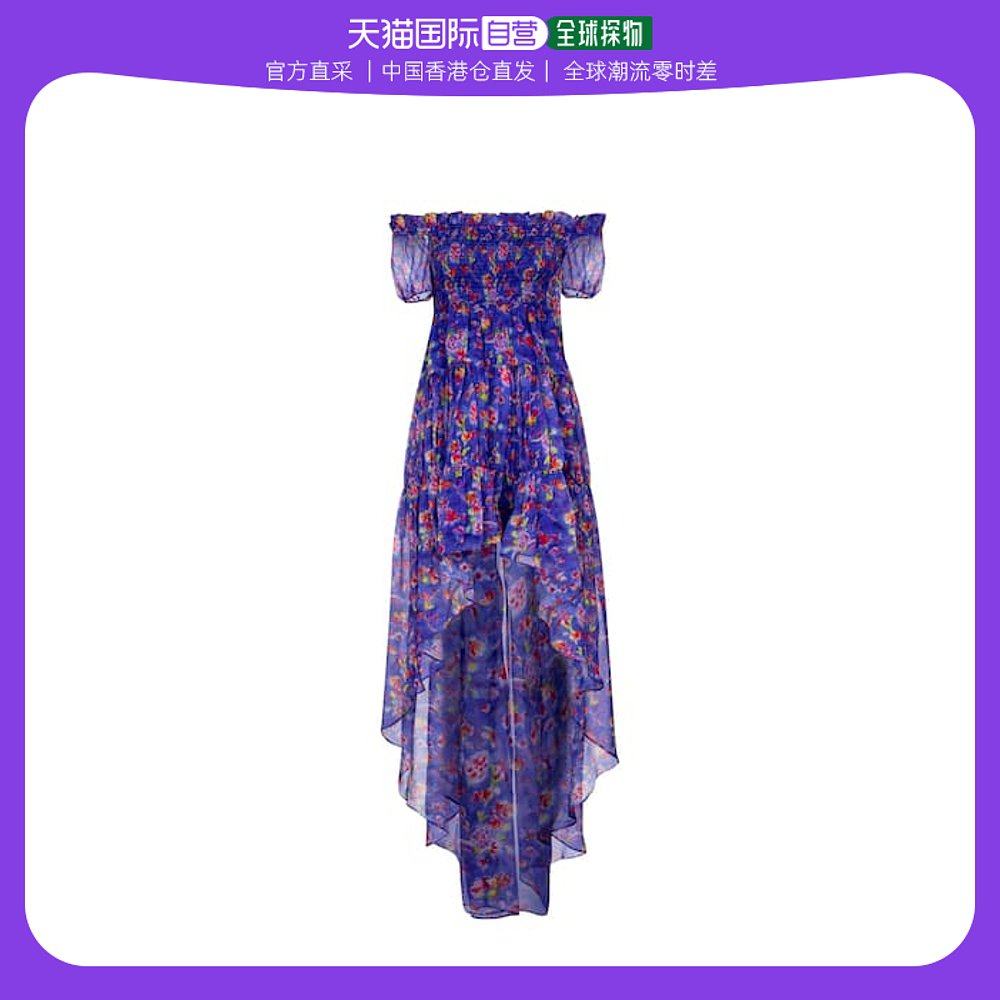 香港直邮潮奢 Caroline Constas 女士Dora 花朵真丝雪纺连衣裙