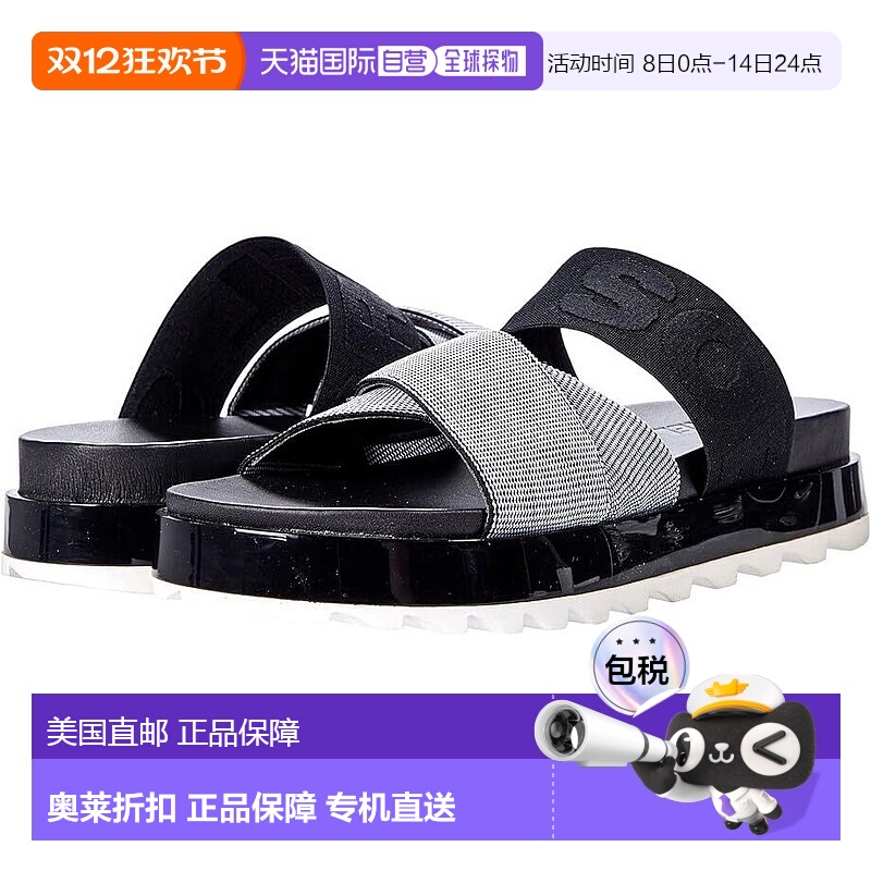 自营SOREL Roaming Sport Slide女式美国9.5白色黑色交叉带凉鞋ZP