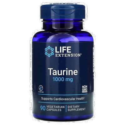 香港直发life extension牛磺酸素食胶囊90粒