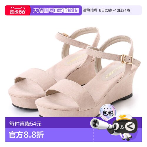 日本直邮LiBERTYDOLL 154-5435 Liberty Doll 6厘米坡跟凉鞋（米