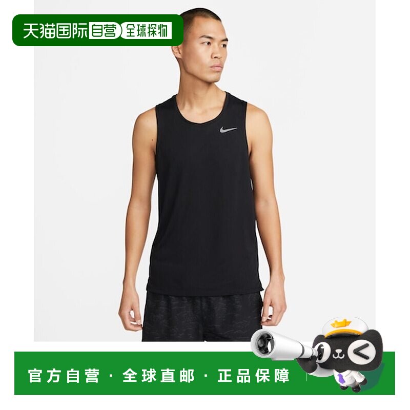 日本直邮Nike DV9322 M DF MILER TANK运动背心 [664546-0001] 黑 - 实物图