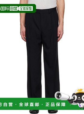 香港直邮AURALEE 男士 黑色 Light Wool Two-Tucks 长裤 A25AP03M