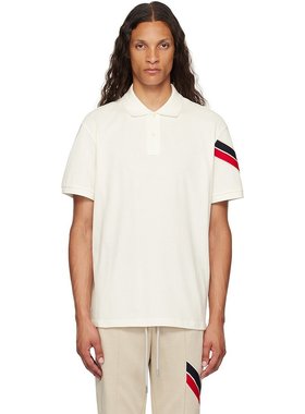 潮奢 Moncler 盟可睐 男士 白色条纹 Polo 衫 J20918A0000289A16