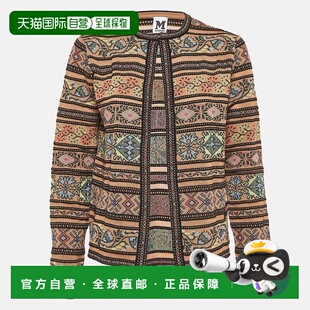 自营M Missoni Beige Floral Intarsia Knit Long Sleeve Cardiga
