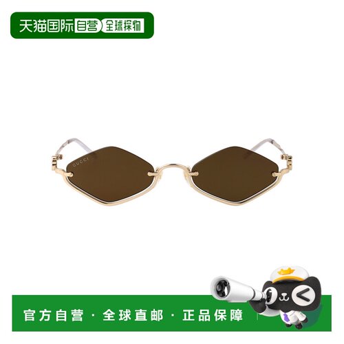 香港直邮Gucci 古驰 女士 GG1604S 002 53/22/135 金色棕色太阳眼