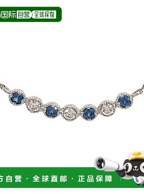 日本直邮（n248778）女士石榴石钻石白金吊坠项链 稀有宝石 礼物