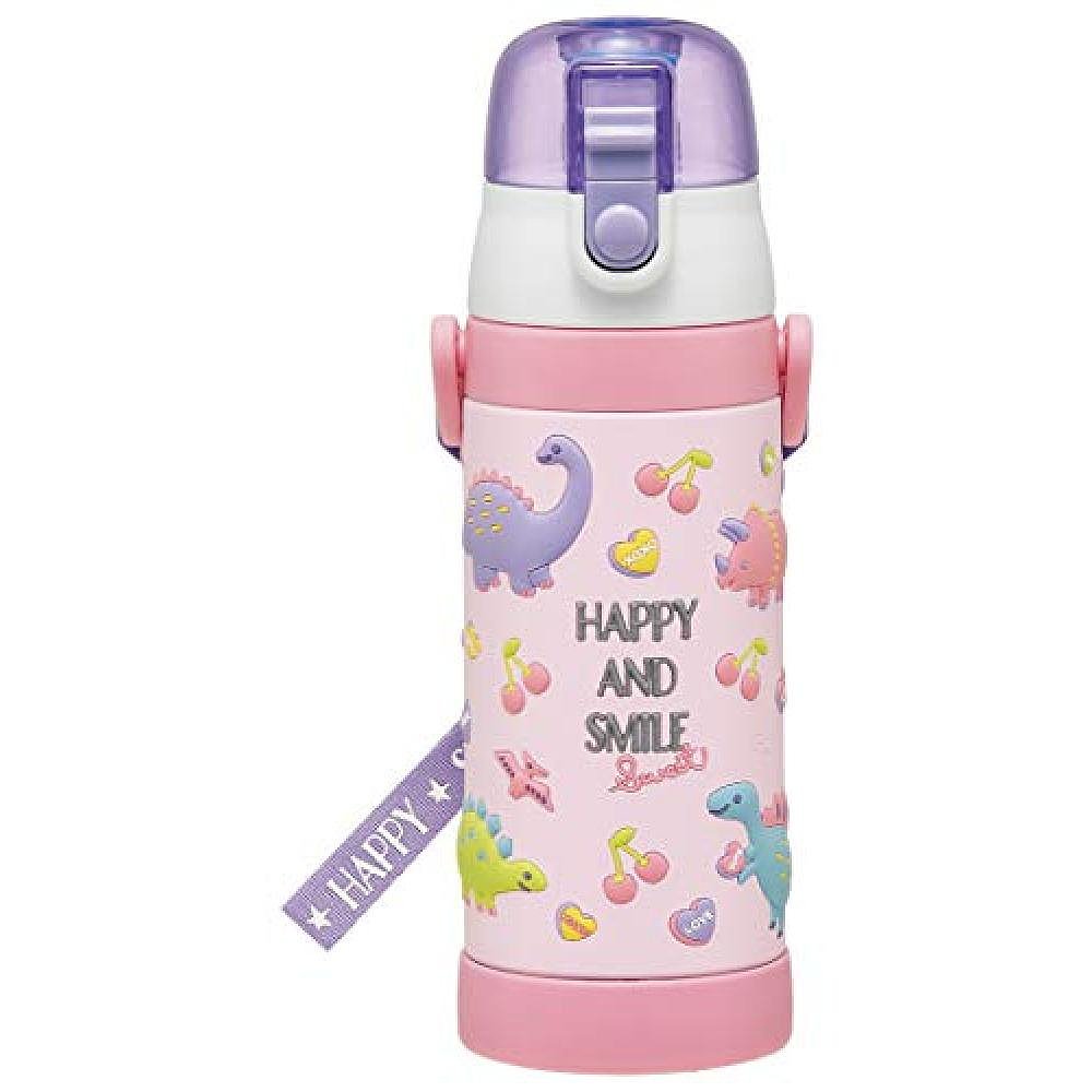 日本斯凯达儿童用 直饮水壶 3D 不锈钢 480ml 快乐&微笑SDPV5