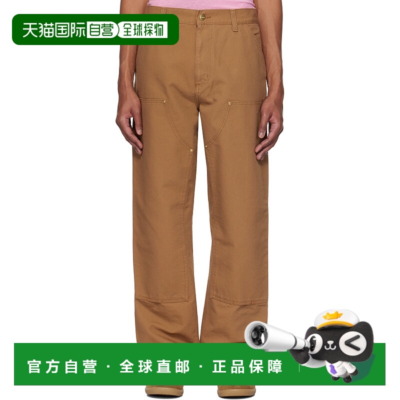 香港直邮Carhartt 卡哈特 男士 棕色 Double Knee 长裤 I031501
