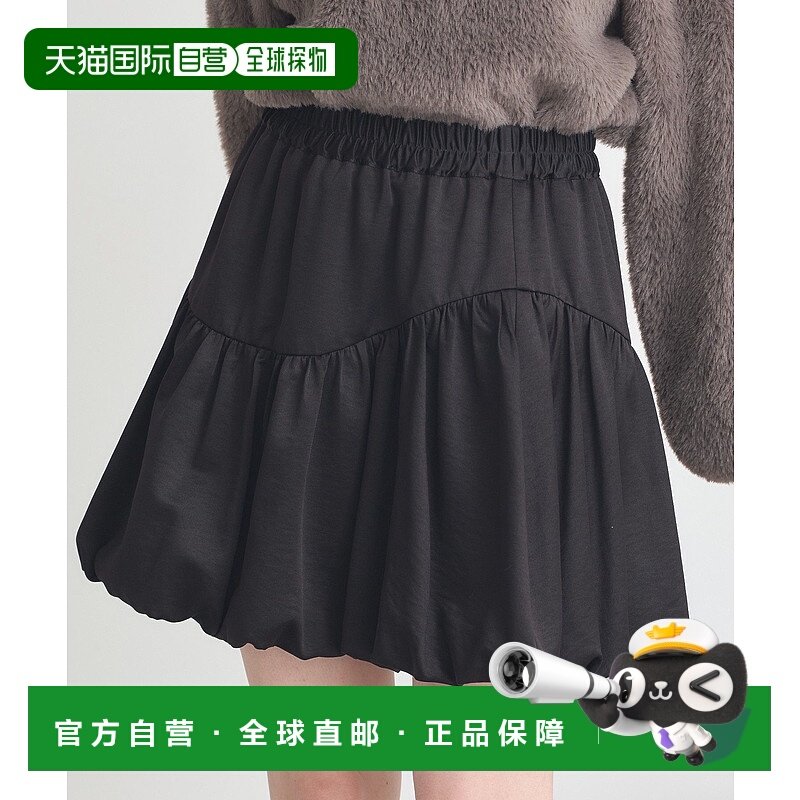 1h可退 日本直邮earth music&ecology 女装 光泽感 宽松褶饰 高腰