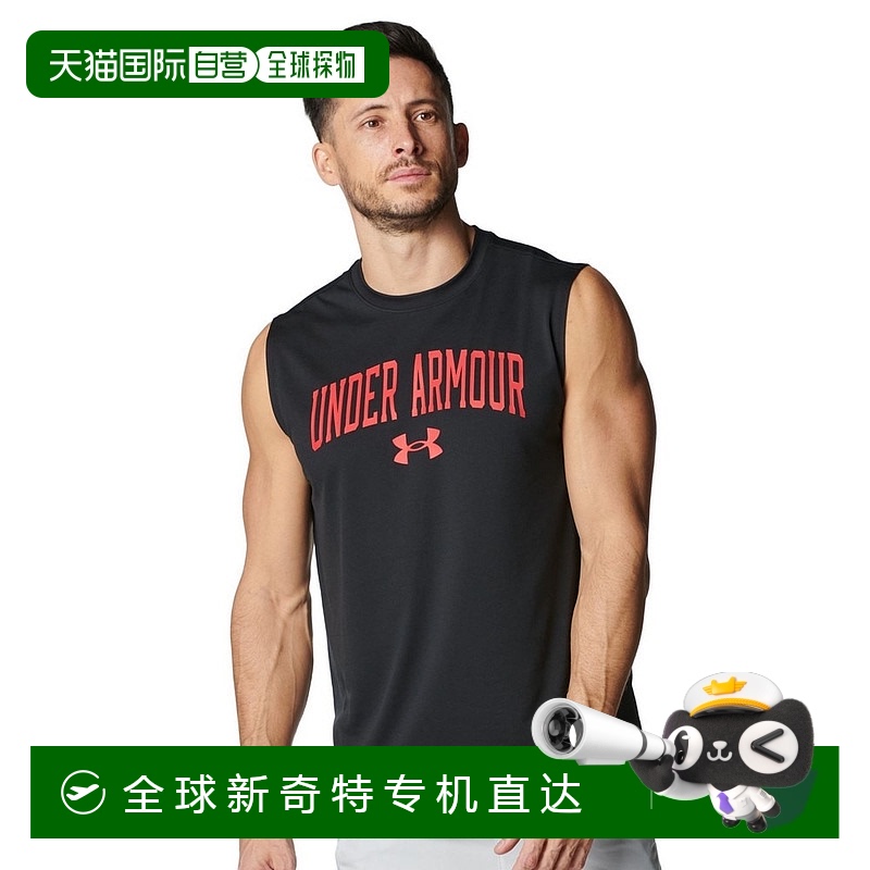 日潮跑腿Under Armour安德玛 男款科技图案无袖背心 black 3L #60