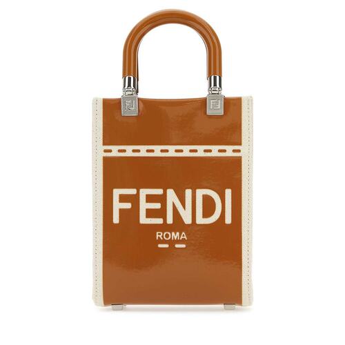 FENDI 女士斜挎包 8BS051ANT7F1LG2 棕色 迷你单肩包