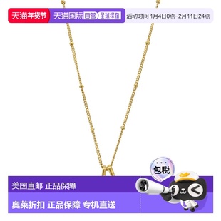 自营 adornia抗锈蚀 14k 镀金珍珠母贝心形吊坠项链 - 白色 美国