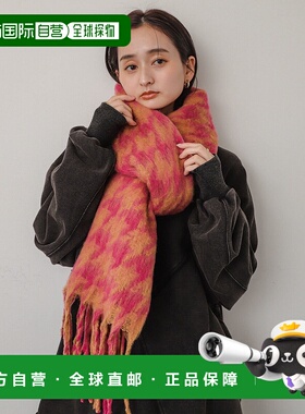 日本直邮SENSE OF PLACE 女士千鸟格纹围巾 AA472DS004