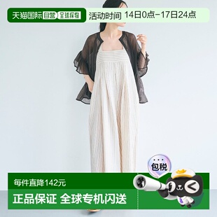 日本直邮coca 亚麻质感宽松无袖连衣裙 [CO4289EW014002]条纹