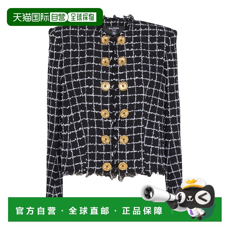 1h可退 香港直邮Balmain 长袖休闲夹克 GF1SM509XL62外套女装