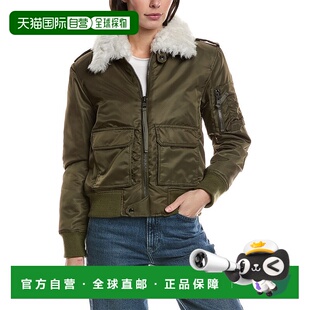 Amelia green Shearling Coat 美国奥莱直发 Trim 自营SAM.