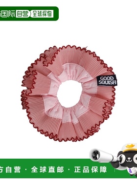 日本直邮GOOD SQUISH 女士 粉色双层褶皱设计大体积发圈 BC001001