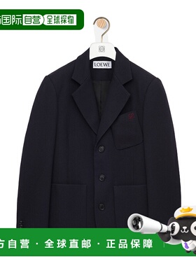 香港直邮LOEWE 男士外套 H526Y03WCW5190 SS2026 黑色 长袖羊毛外