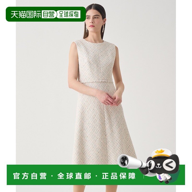 1h可退 日本直邮ANAYI 女装 混纺斜纹 无袖连衣裙 斜裁裙摆设计 1