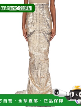 香港直邮Rick Owens 高腰半身裙 RO01E7375SGMC裙子包臀裙长裙