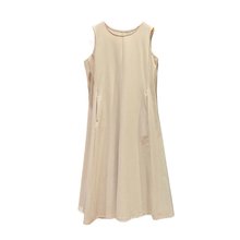 日潮跑腿UNIQLO优衣库 女款弹力无袖连衣裙 01 OFF WHITE XS 4791