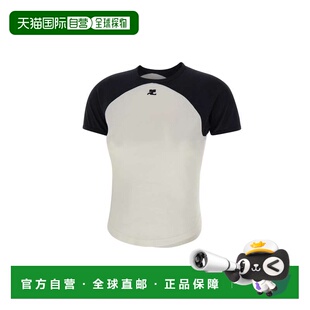 香港直邮Courreges T恤白色T恤 女士 Polos 325JTS214 and 1h可退
