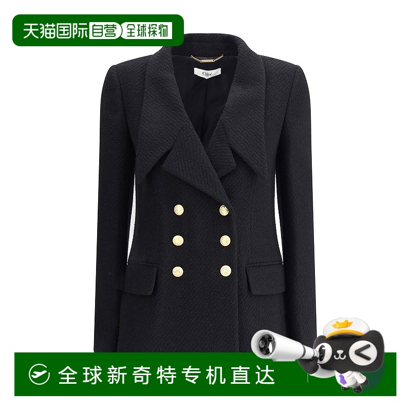 1h可退 香港直邮Chloe 蔻依 女士 羊毛大衣 CH25AVE22935外套西装