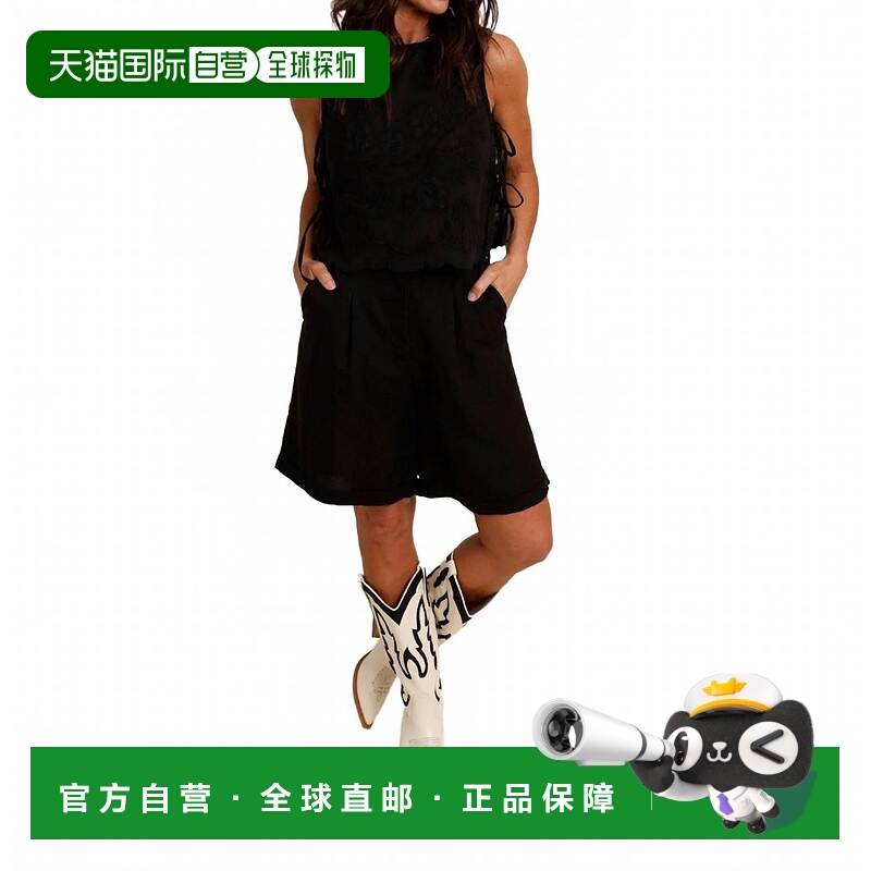 自营frnchMartine Bermuda Shorts In Black - black 美国奥莱直