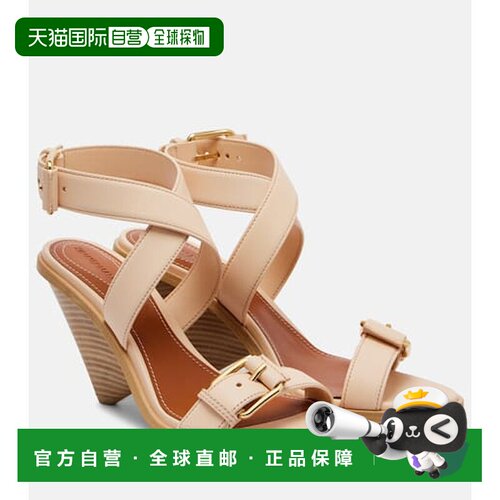 1h可退 香港直邮ZIMMERMANN 女士 Orla 85 皮质凉鞋 white白色 舒