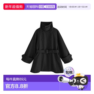 日潮 GRL 附腰带多Way仿羊毛外套 fo1762长款中长款翻领