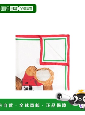 1h可退 香港直邮MOSCHINO 女士围巾 03549M2483001 SS2021 白色 T