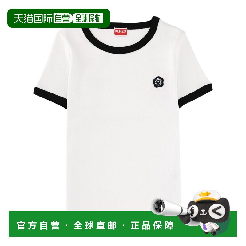 香港直邮KENZO 女士T恤 FG52TS2174SJ01 CO 白色 短袖T恤女装图片