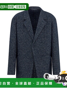 香港直邮DIOR 男士夹克 343C261A5945C585 SS2024 蓝色 初剪羊毛