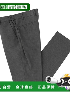日本直邮BERWICH 男士灰色无褶羊毛休闲裤Morello Elax GT1442X深
