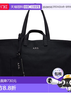 1h可退 香港直邮潮奢 A.P.C. 女士 黑色 Le Drummer Toile 托特包