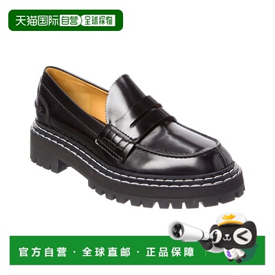 自营 Proenza Schouler皮革平台乐福鞋-黑色 美国奥莱直发豆豆鞋