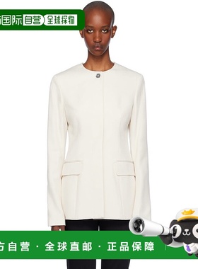 1h可退 香港直邮潮奢 TOTÊME 女士 灰白色 Collarless Cinched 夹