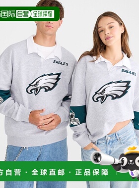 自营Aeropostale Philadelphia Eagles橄榄球运动衫-浅杂色灰色