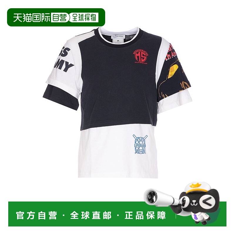 香港直邮Marine Serre 女士 圖案印花圓領 T 卹 MTT096AUJER0003