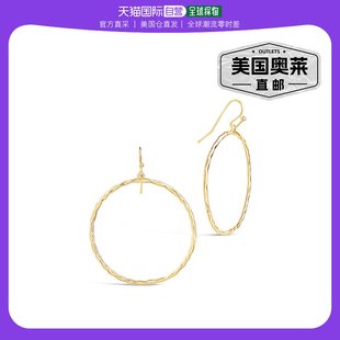 sterling foreverCircle Dangle Earrings-Rose Gold - gold 【美