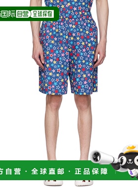 1h可退 香港直邮chloe 男士 蓝色印花短裤 SH2BS2 blue蓝色 舒适