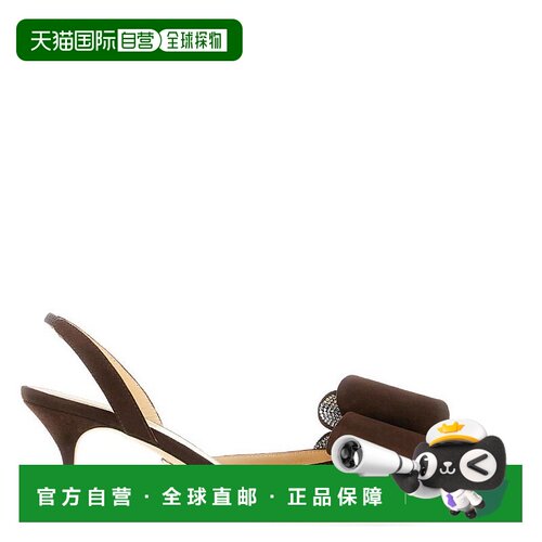 自营 mach & machMach&Mach Le Cadeau弓形斜背泵-深棕色 美国奥